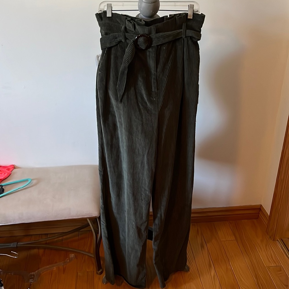 MAJORELLE FROM REVOLVE GREEN CORDUROY PANTS